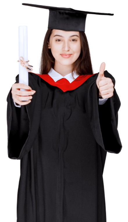 graduate-female-student-showing-her-diploma-giving-thumbs-up-high ...